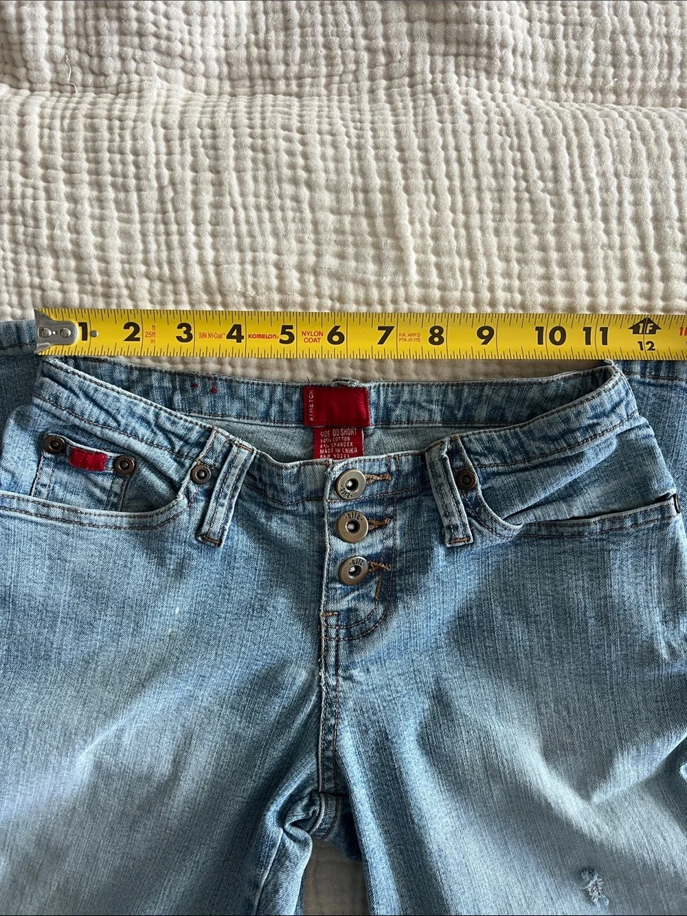 Y2K Light Blue Button-Fly low rise Tilt Jeans - Picture 6 of 12